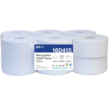 Mini Jumbo Toilet Roll 2ply 150m x 12 rolls