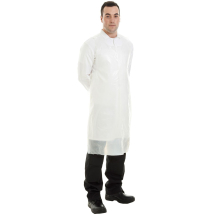 20 Micron PE Apron White 69cm x 138cm 200 per roll